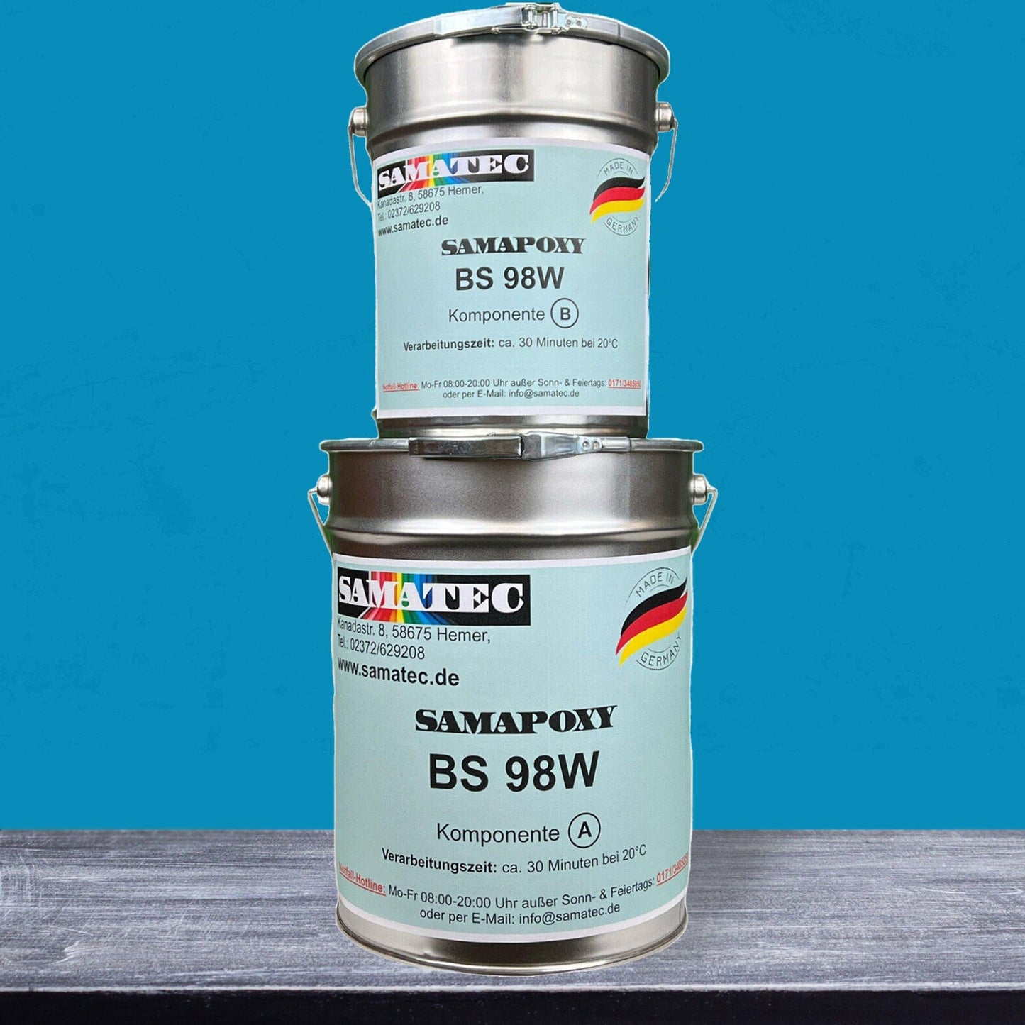 Betonfarbe Matt 2K | Innen, Boden | 32 Farben | von Samatec - Betonfarben Shop