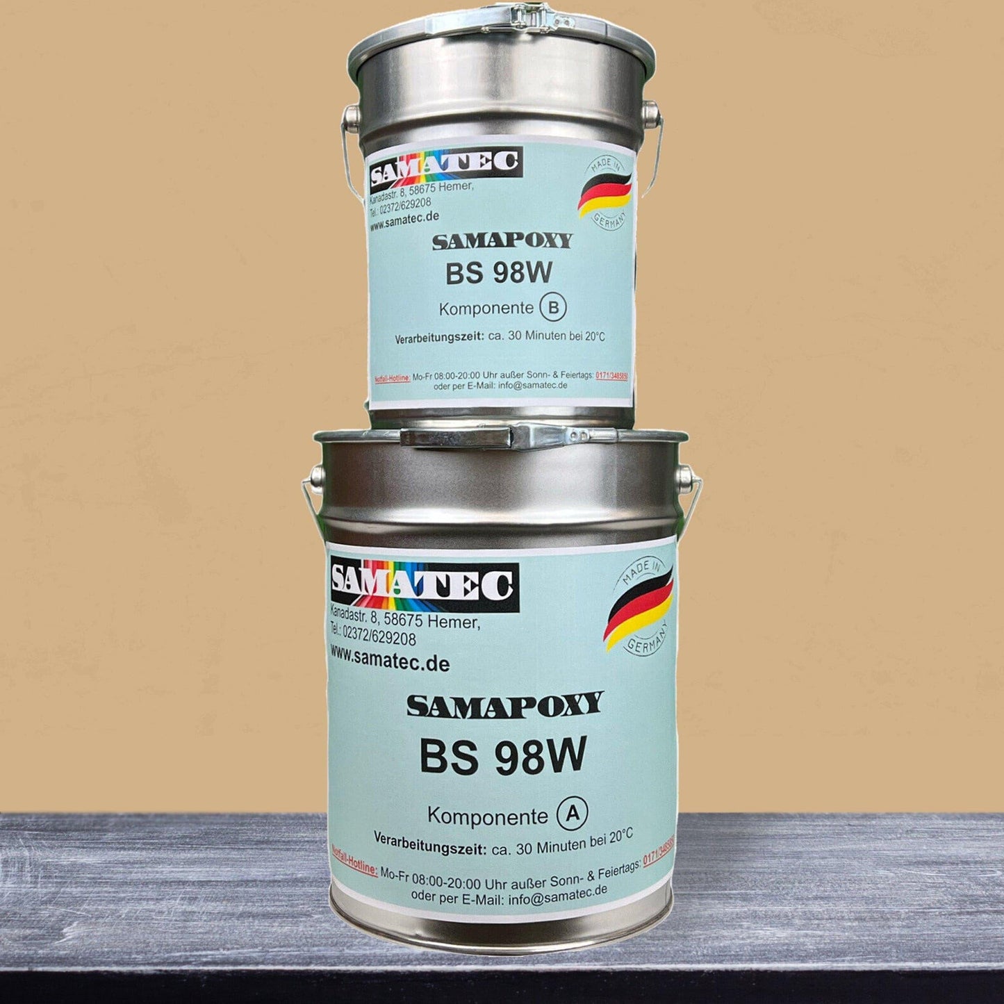 Betonfarbe Matt 2K | Innen, Boden | 32 Farben | von Samatec - Betonfarben Shop