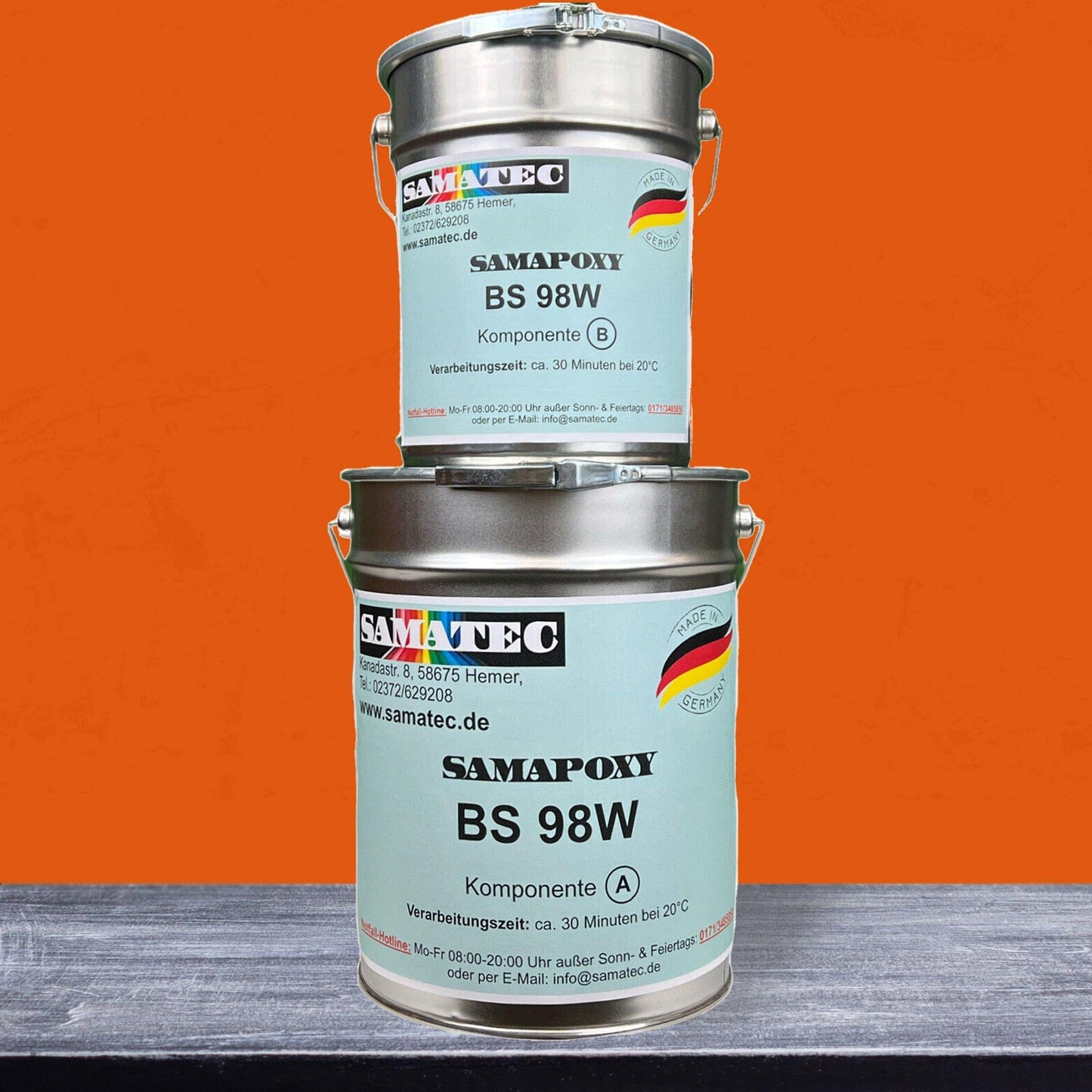 Betonfarbe Matt 2K | Innen, Boden | 32 Farben | von Samatec - Betonfarben Shop