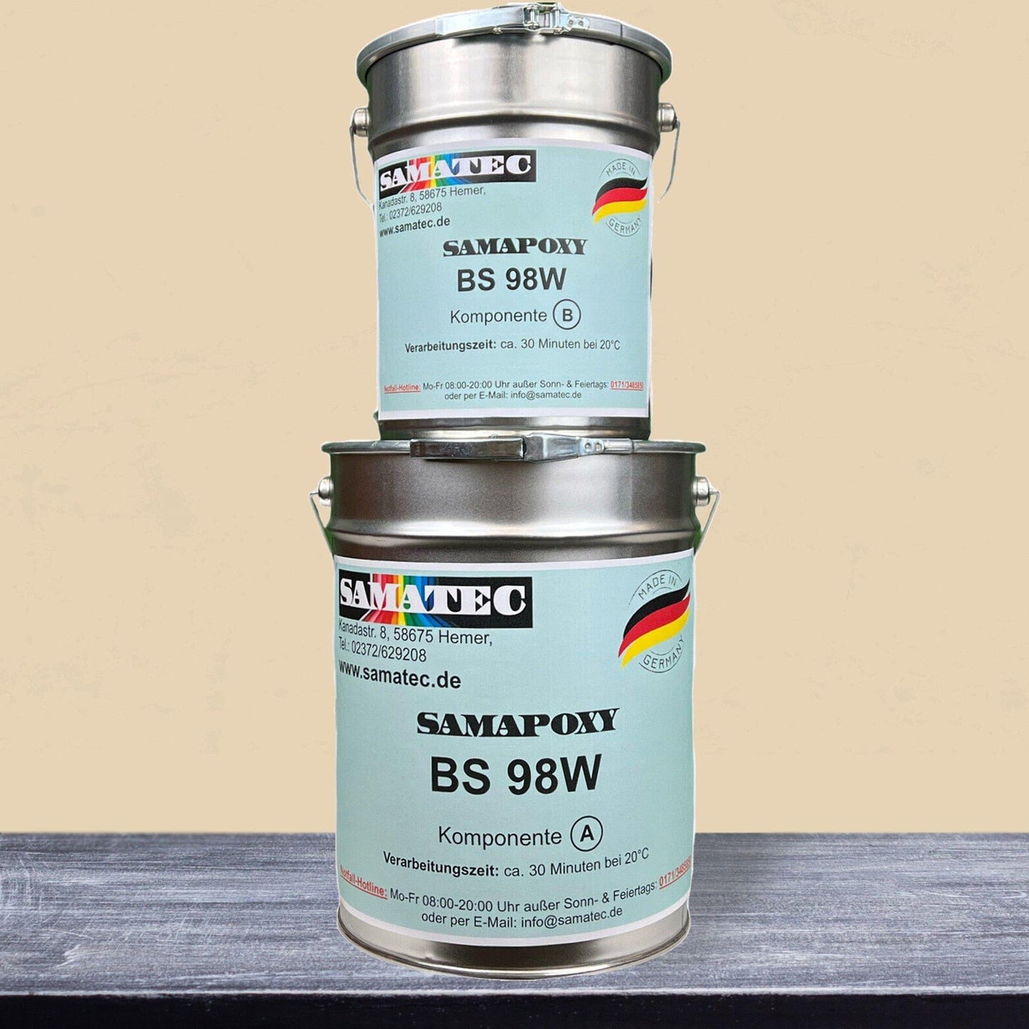 Betonfarbe Matt 2K | Innen, Boden | 32 Farben | von Samatec - Betonfarben Shop
