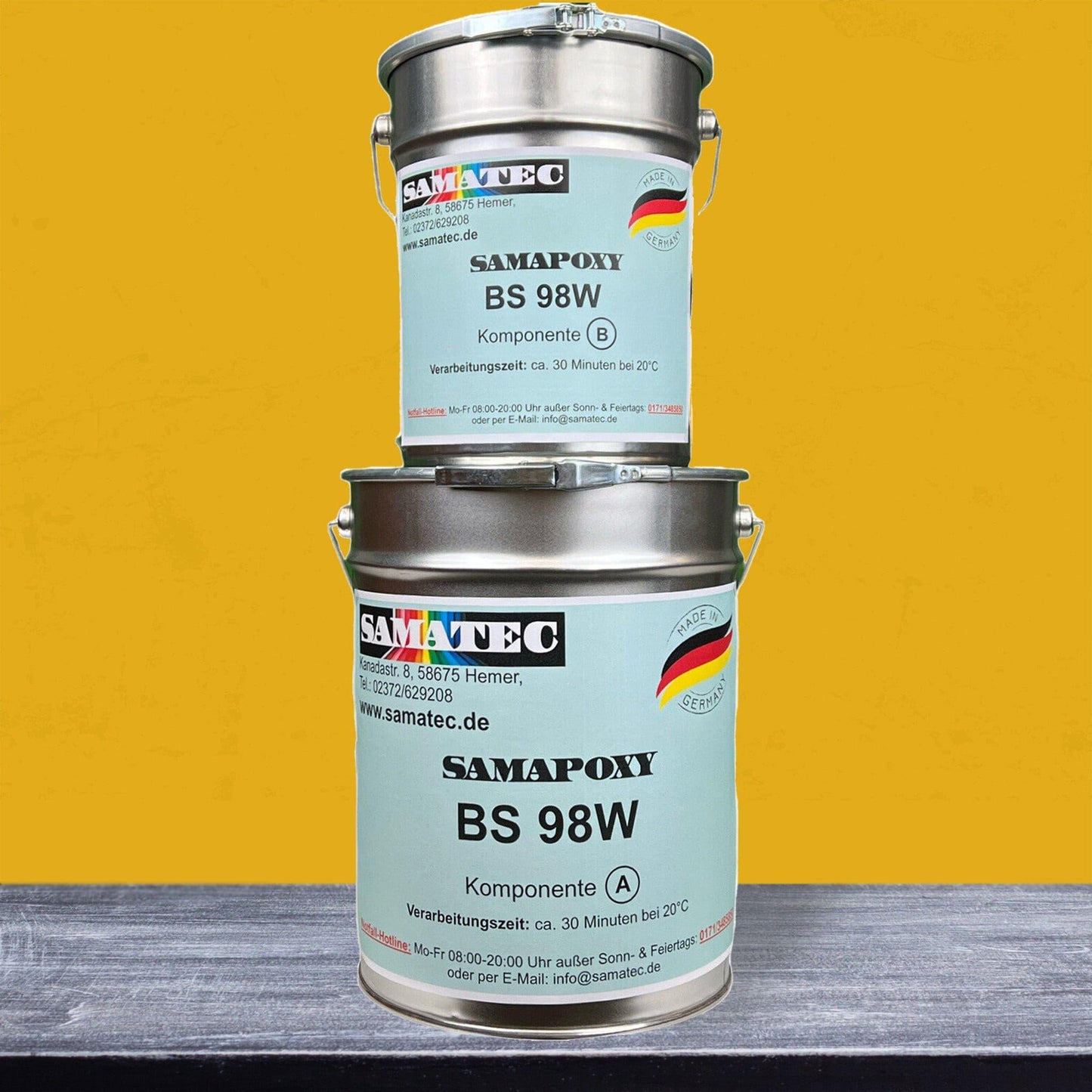 Betonfarbe Matt 2K | Innen, Boden | 32 Farben | von Samatec - Betonfarben Shop