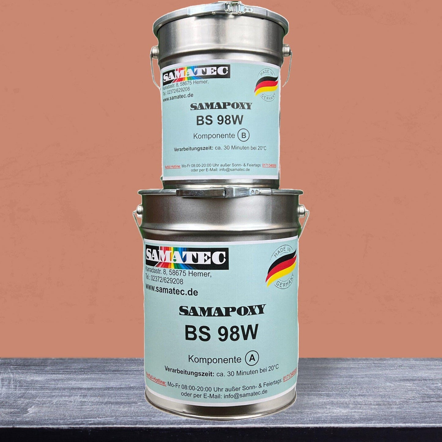 Betonfarbe Matt 2K | Innen, Boden | 32 Farben | von Samatec - Betonfarben Shop