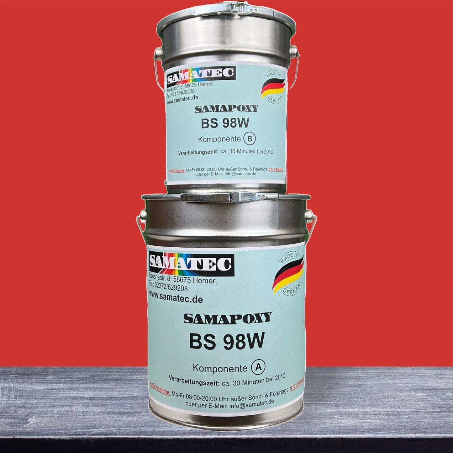 Betonfarbe Matt 2K | Innen, Boden | 32 Farben | von Samatec - Betonfarben Shop