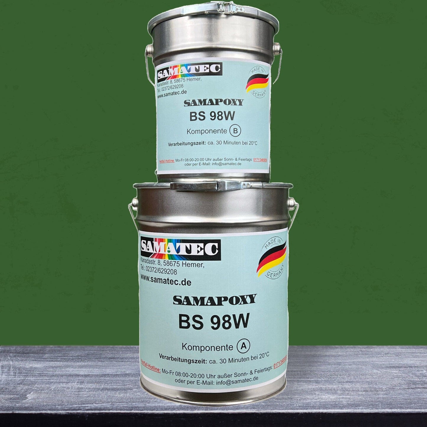 Betonfarbe Seidenmatt 2K | Innen, Boden | 32 Farben | von Samatec - Betonfarben Shop