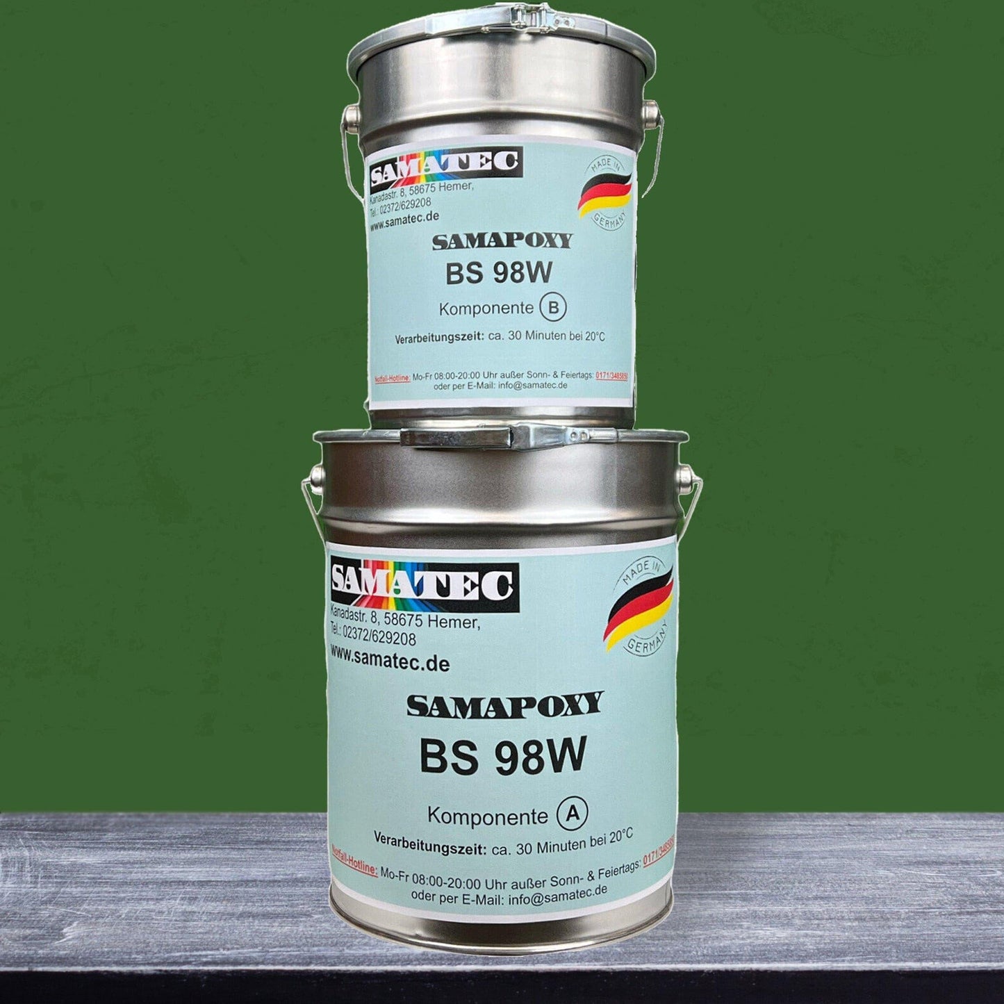 Betonfarbe Matt 2K | Innen, Boden | 32 Farben | von Samatec - Betonfarben Shop