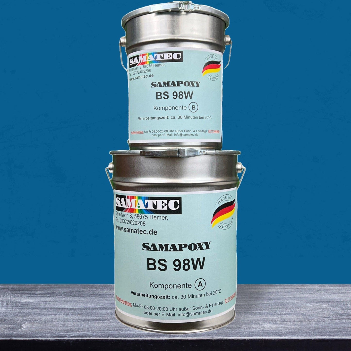 Betonfarbe Seidenmatt 2K | Innen, Boden | 32 Farben | von Samatec - Betonfarben Shop