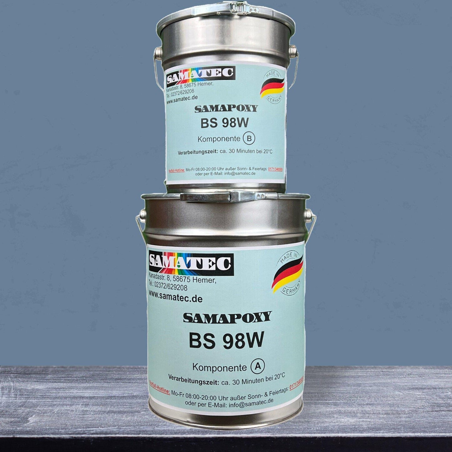 Betonfarbe Matt 2K | Innen, Boden | 32 Farben | von Samatec - Betonfarben Shop