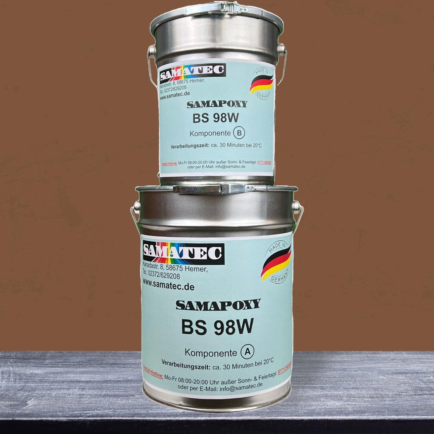Betonfarbe Seidenmatt 2K | Innen, Boden | 32 Farben | von Samatec - Betonfarben Shop