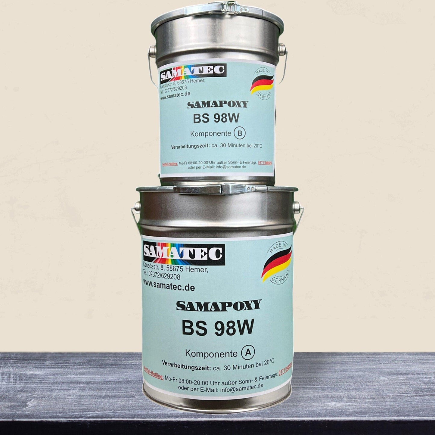 Betonfarbe Seidenmatt 2K | Innen, Boden | 32 Farben | von Samatec - Betonfarben Shop