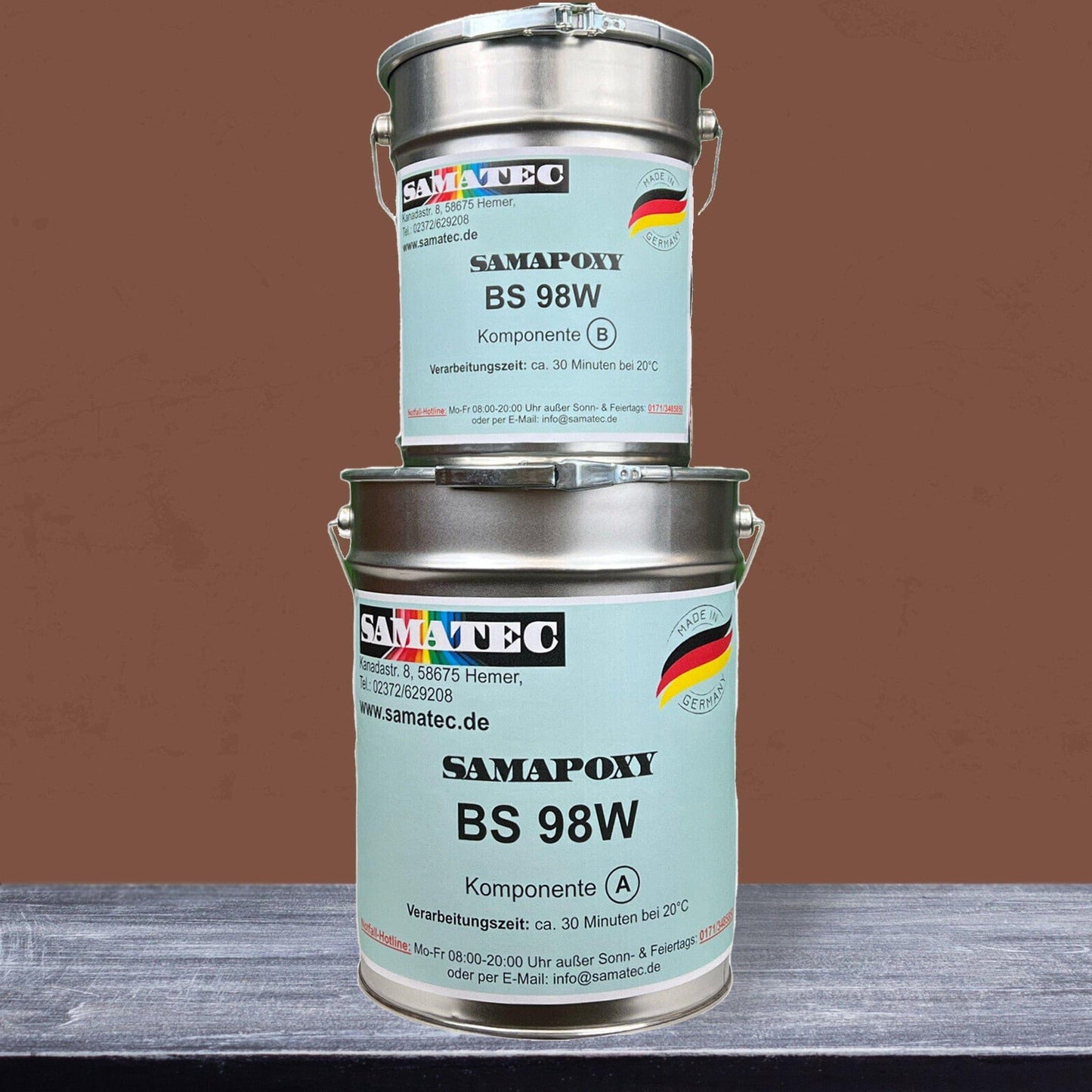 Betonfarbe Seidenmatt 2K | Innen, Boden | 32 Farben | von Samatec - Betonfarben Shop