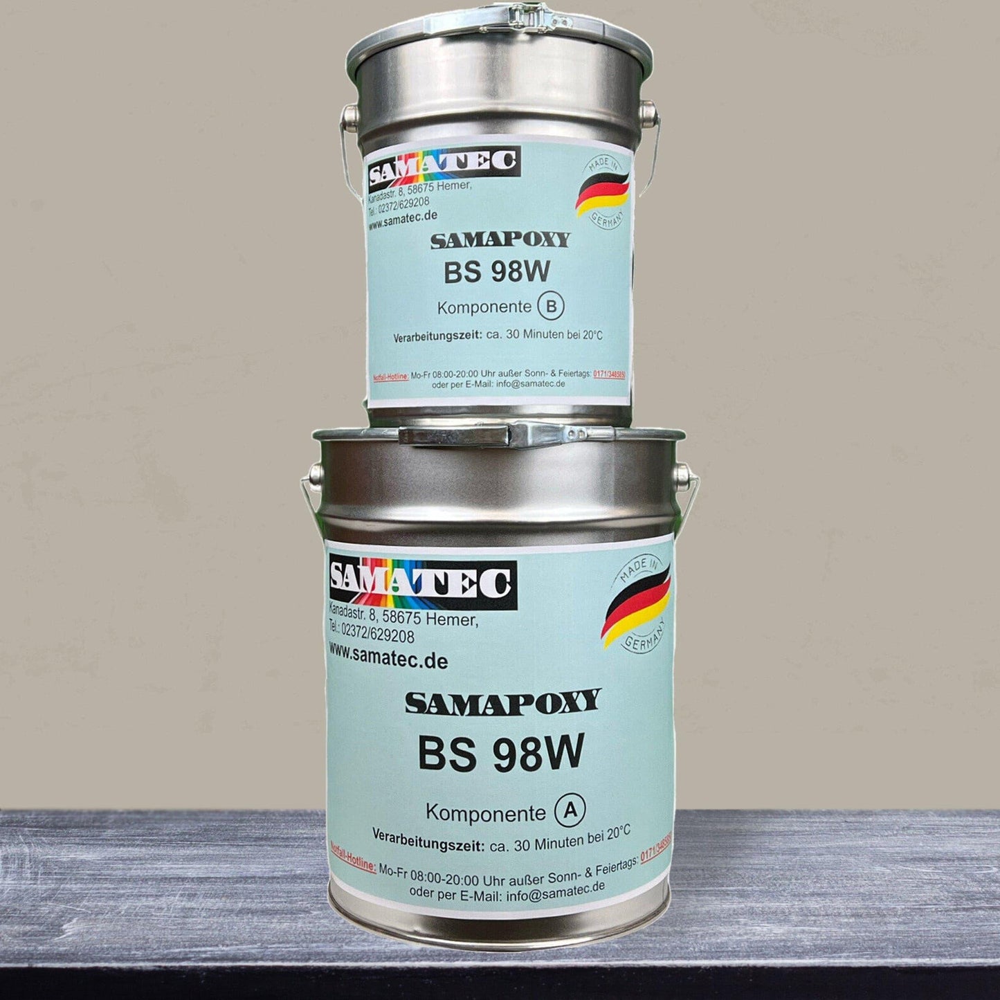 Betonfarbe Seidenmatt 2K | Innen, Boden | 32 Farben | von Samatec - Betonfarben Shop