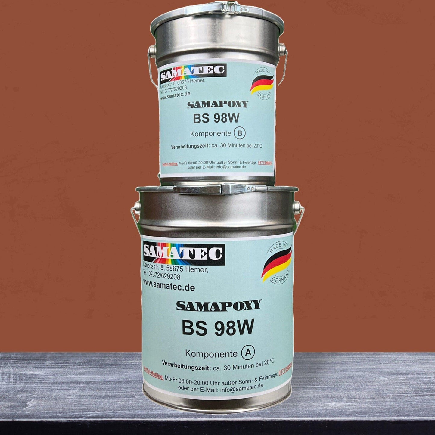 Betonfarbe Seidenmatt 2K | Innen, Boden | 32 Farben | von Samatec - Betonfarben Shop