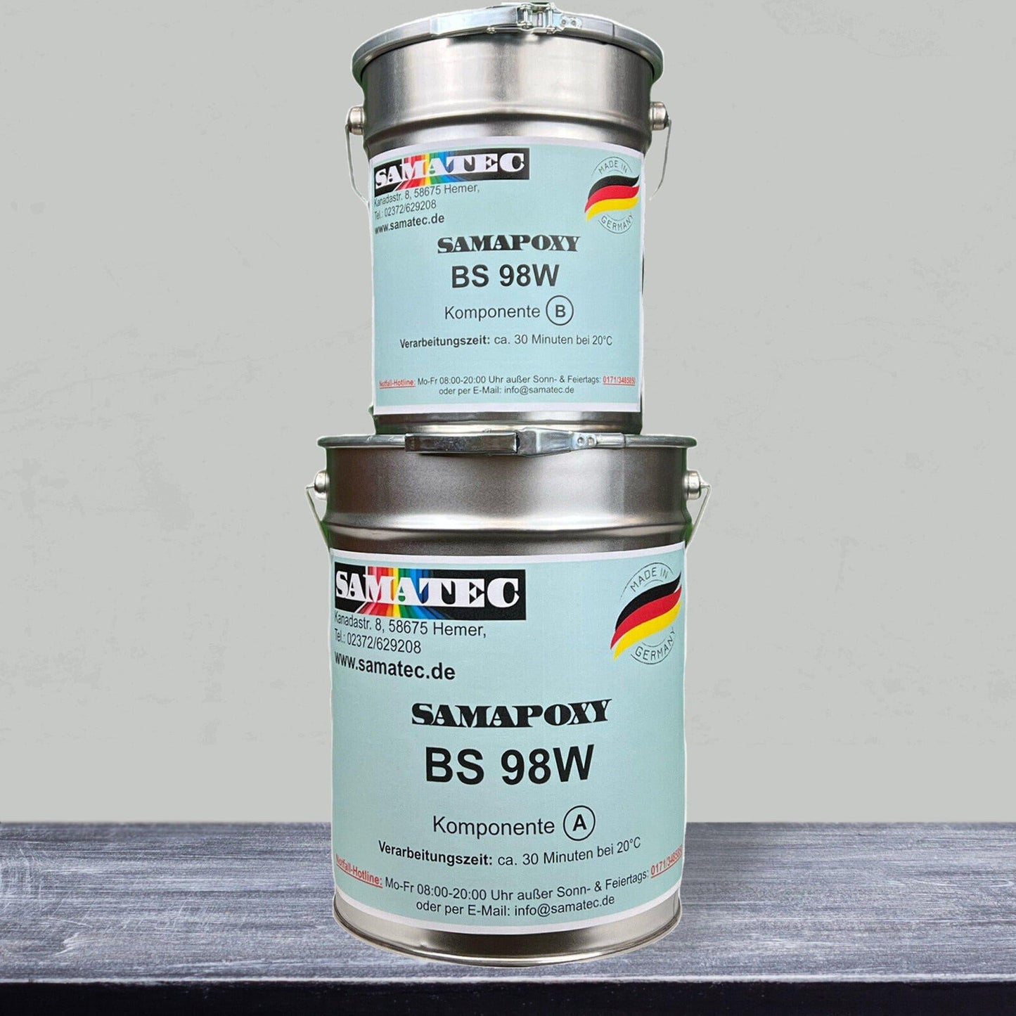 Betonfarbe Seidenmatt 2K | Innen, Boden | 32 Farben | von Samatec - Betonfarben Shop