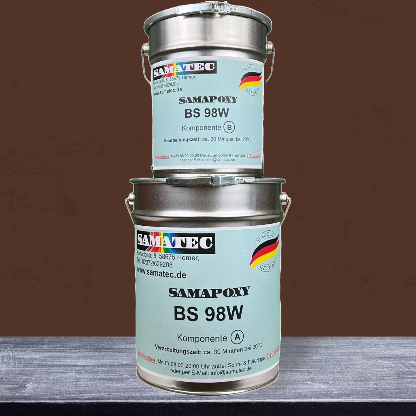 Betonfarbe Seidenmatt 2K | Innen, Boden | 32 Farben | von Samatec - Betonfarben Shop