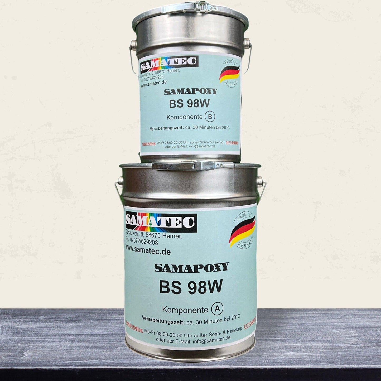 Betonfarbe Seidenmatt 2K | Innen, Boden | 32 Farben | von Samatec - Betonfarben Shop