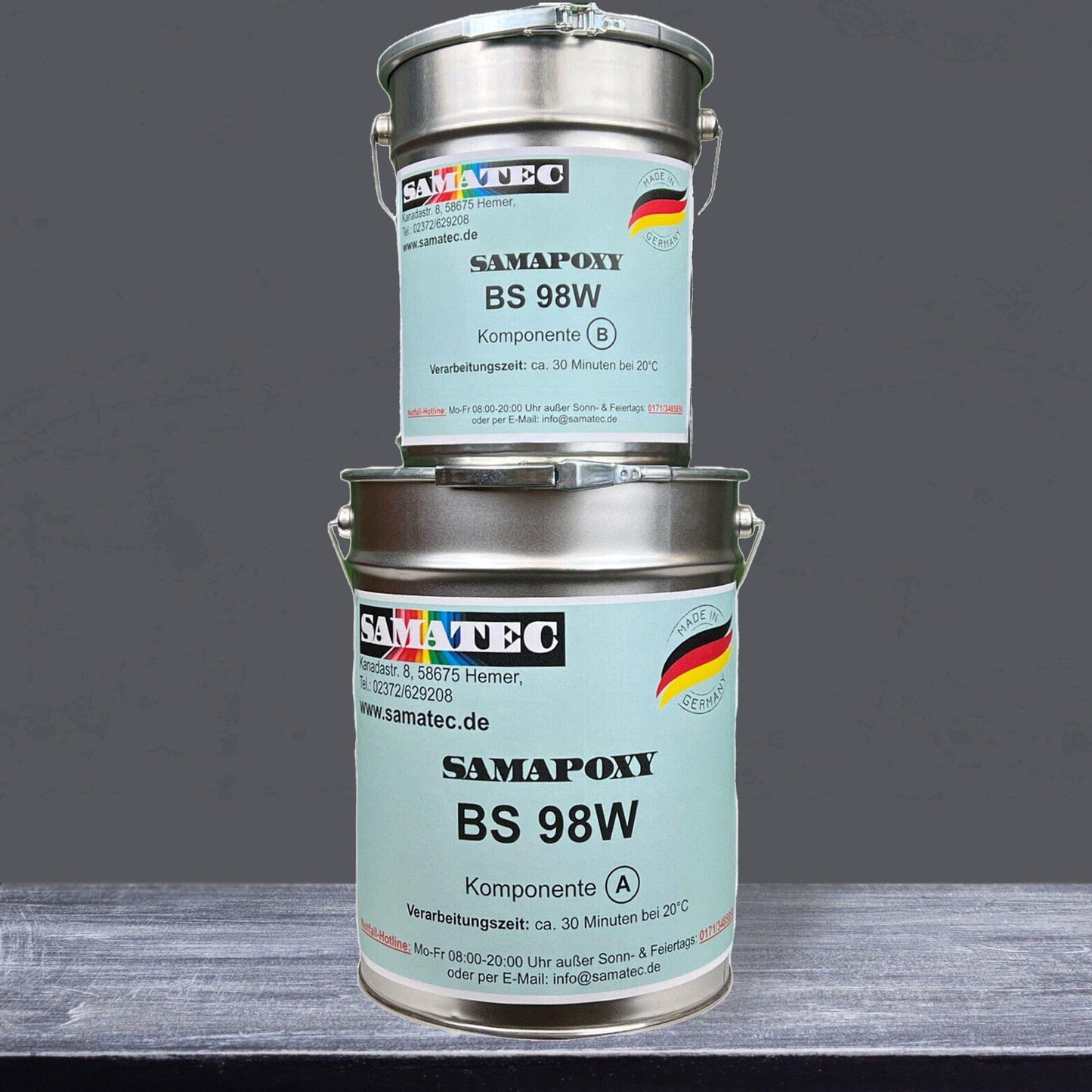 Betonfarbe Seidenmatt 2K | Innen, Boden | 32 Farben | von Samatec - Betonfarben Shop