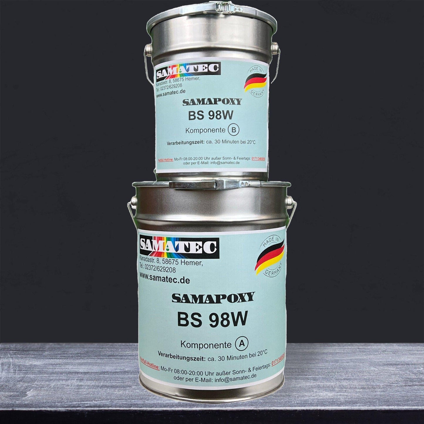 Betonfarbe Seidenmatt 2K | Innen, Boden | 32 Farben | von Samatec - Betonfarben Shop