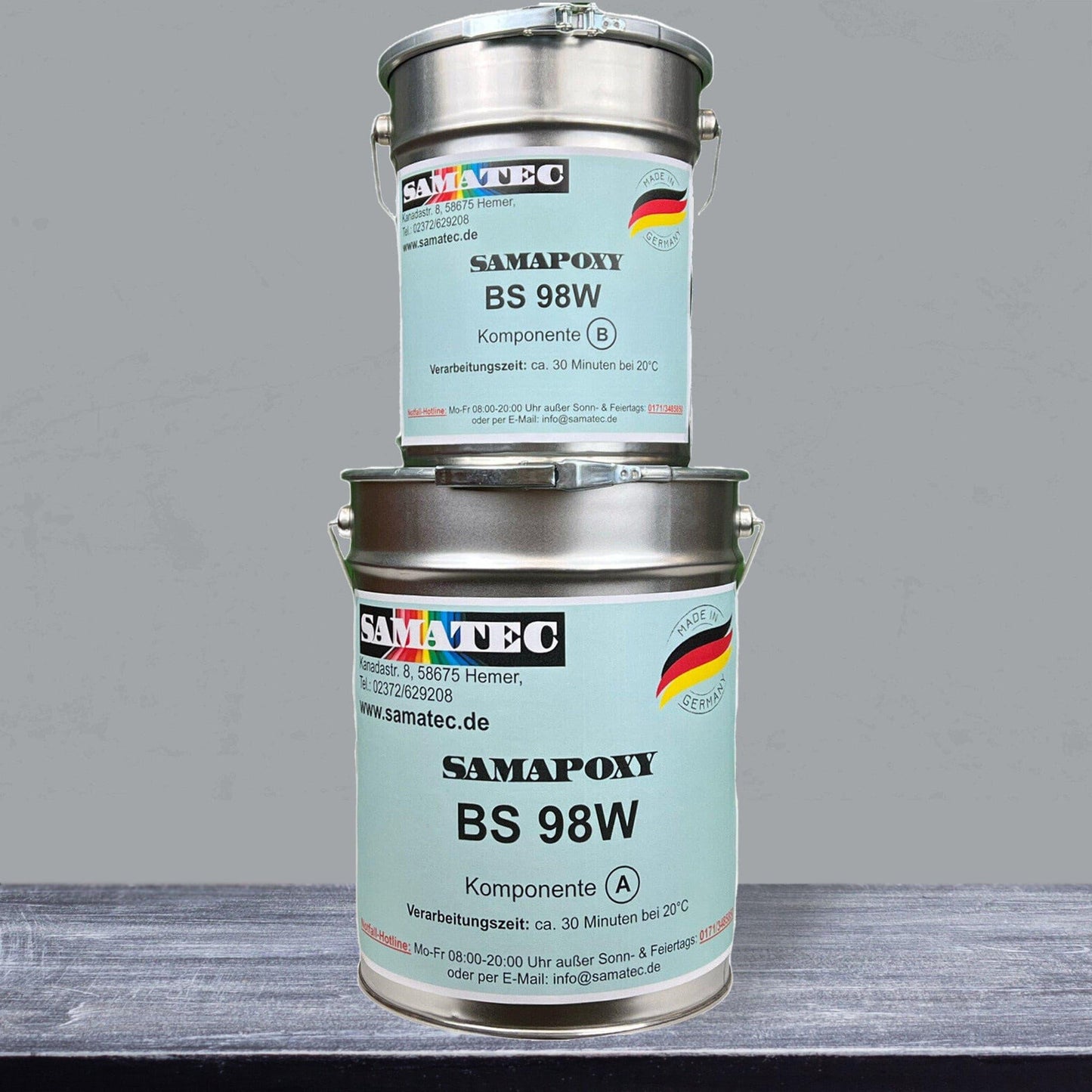 Betonfarbe Seidenmatt 2K | Innen, Boden | 32 Farben | von Samatec - Betonfarben Shop