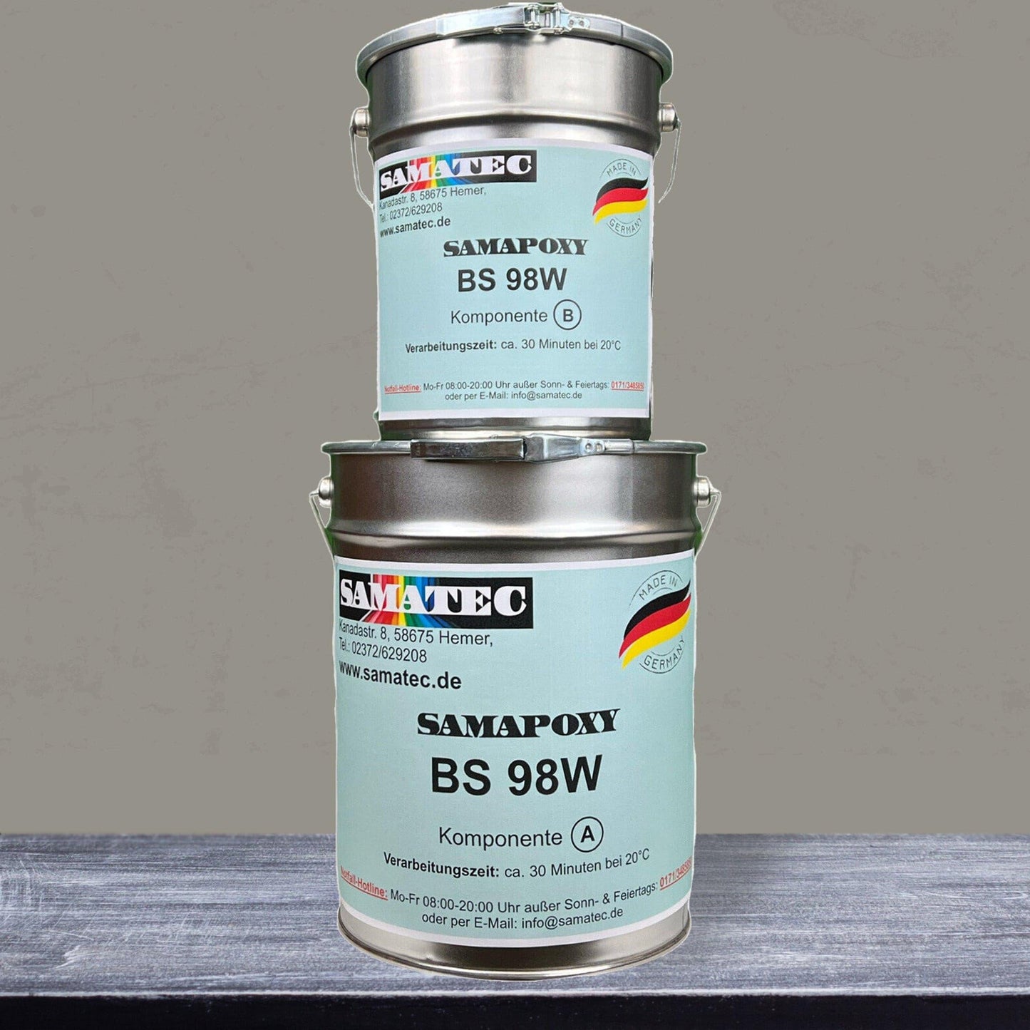 Betonfarbe Seidenmatt 2K | Innen, Boden | 32 Farben | von Samatec - Betonfarben Shop