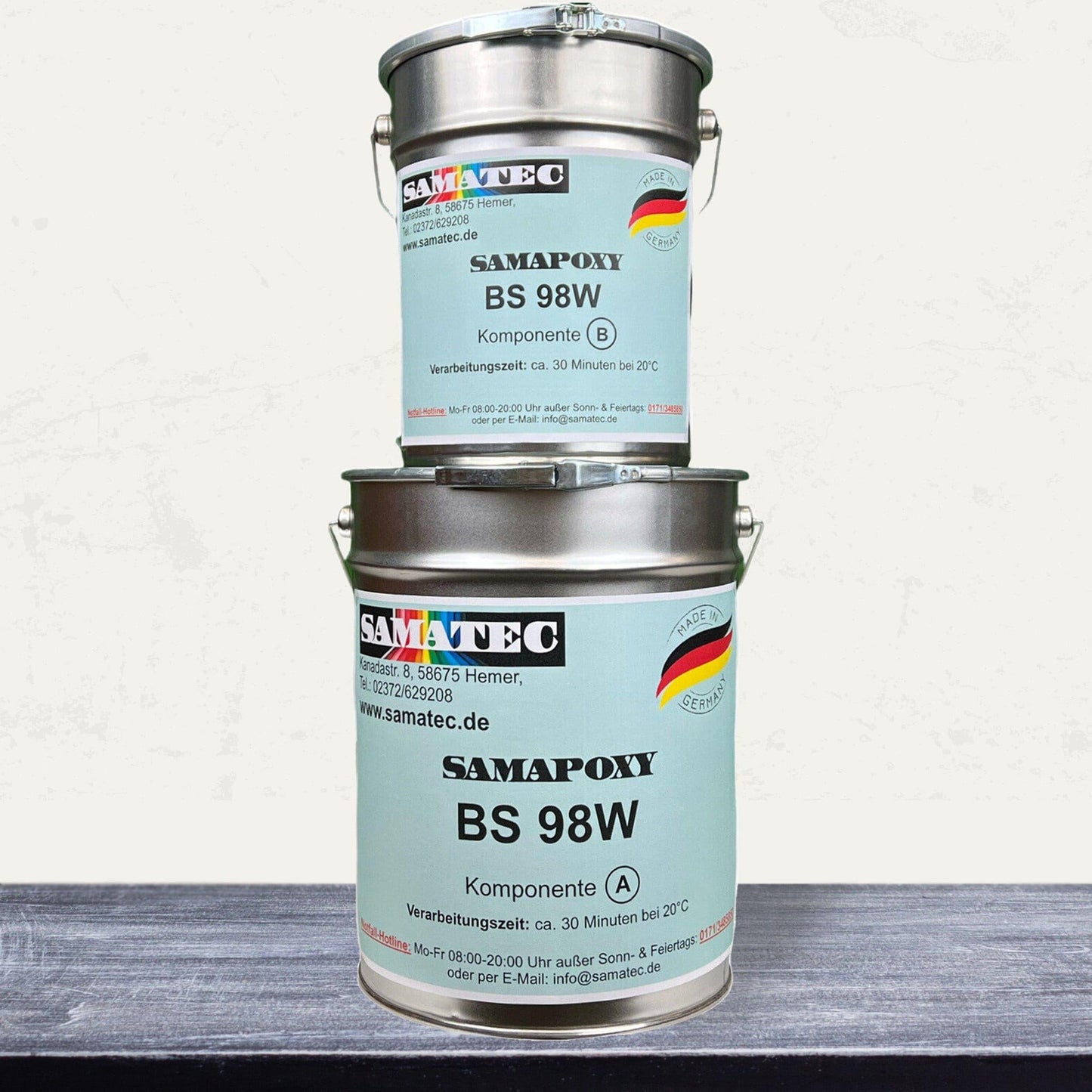 Betonfarbe Seidenmatt 2K | Innen, Boden | 32 Farben | von Samatec - Betonfarben Shop