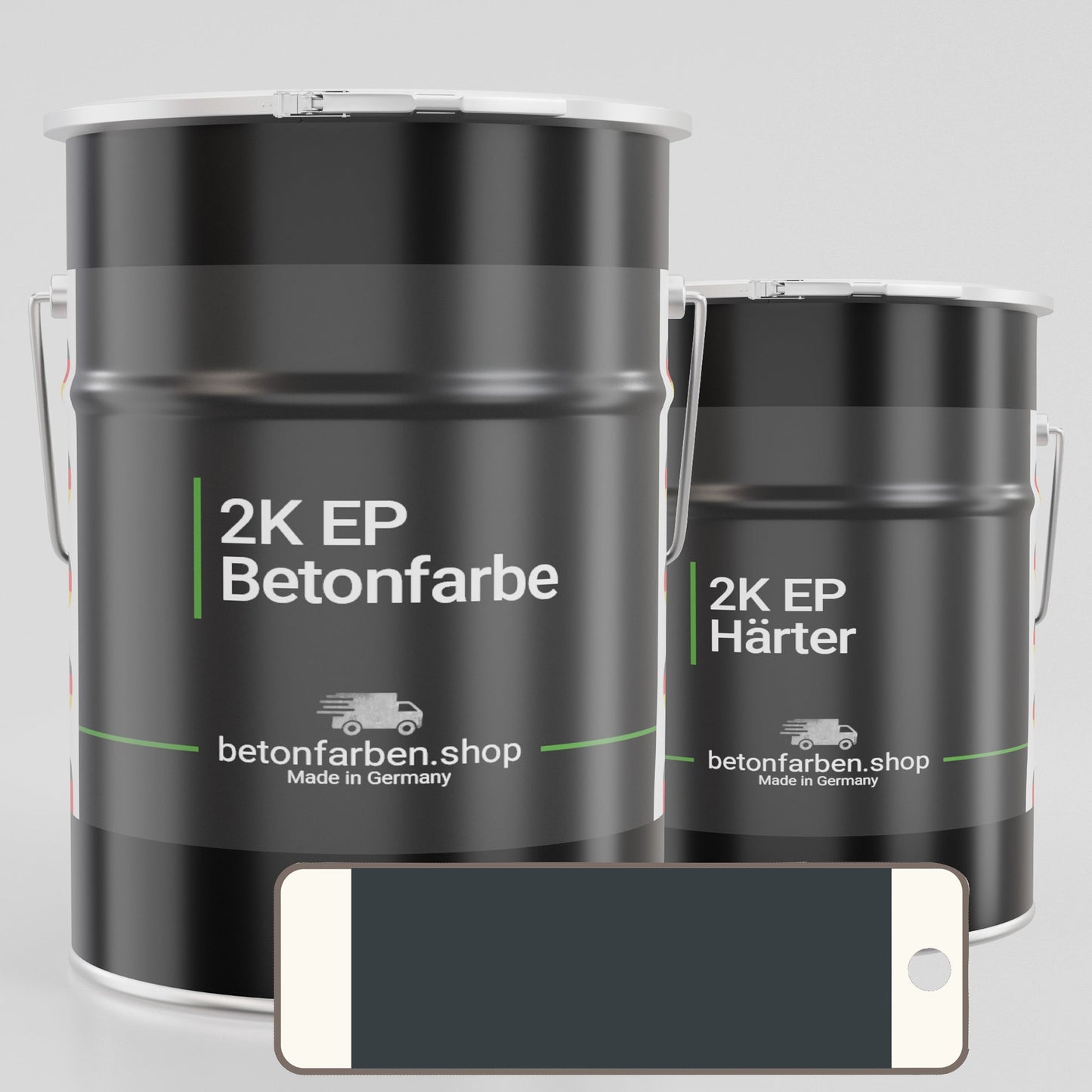 Farbmuster Betonfarbe 2K Epoxid RAL7016 Anthrazitgrau