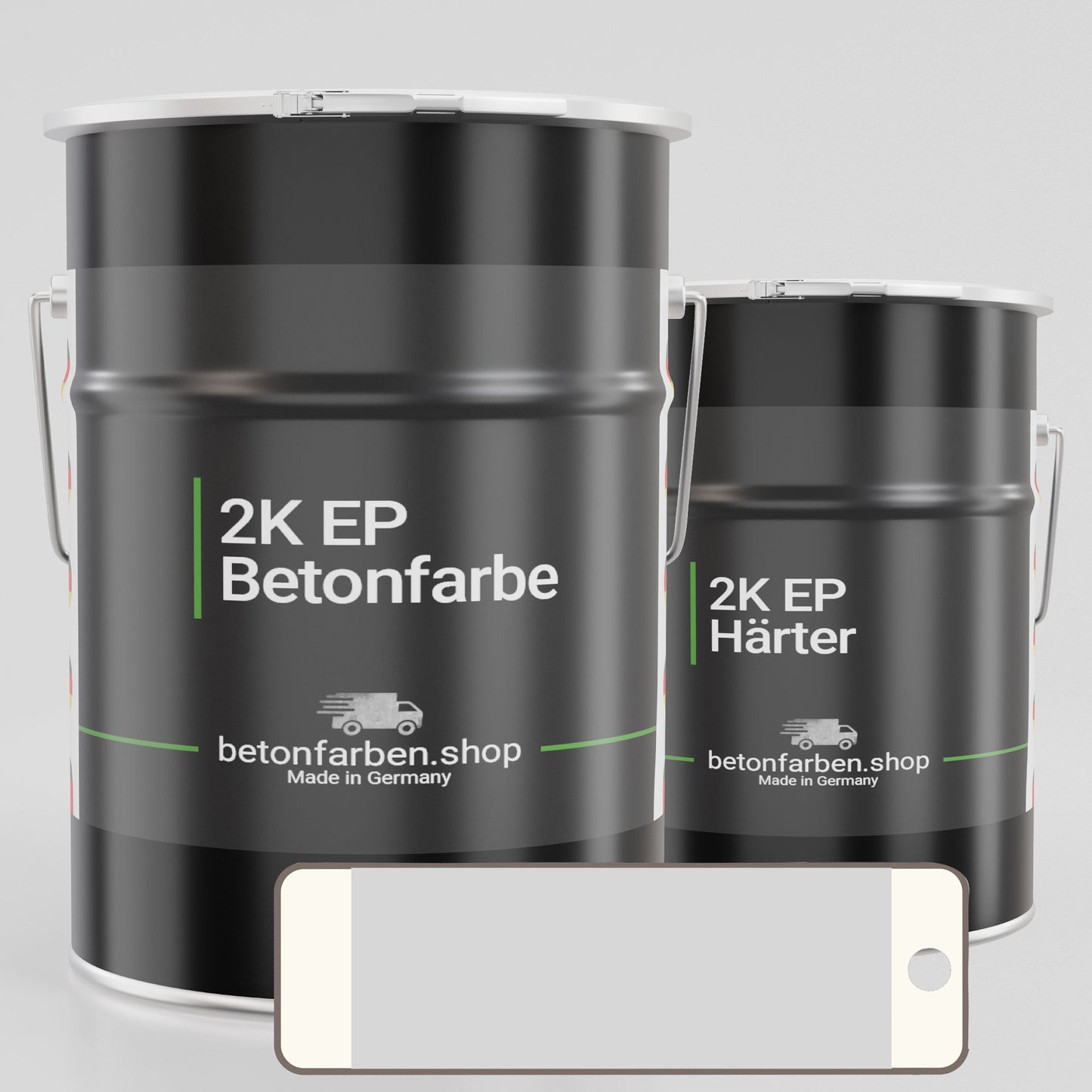 Farbmuster Betonfarbe 2K Epoxid RAL7035 Lichtgrau