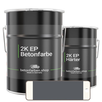 Farbmuster Betonfarbe 2K Epoxid RAL7015 Schiefergrau