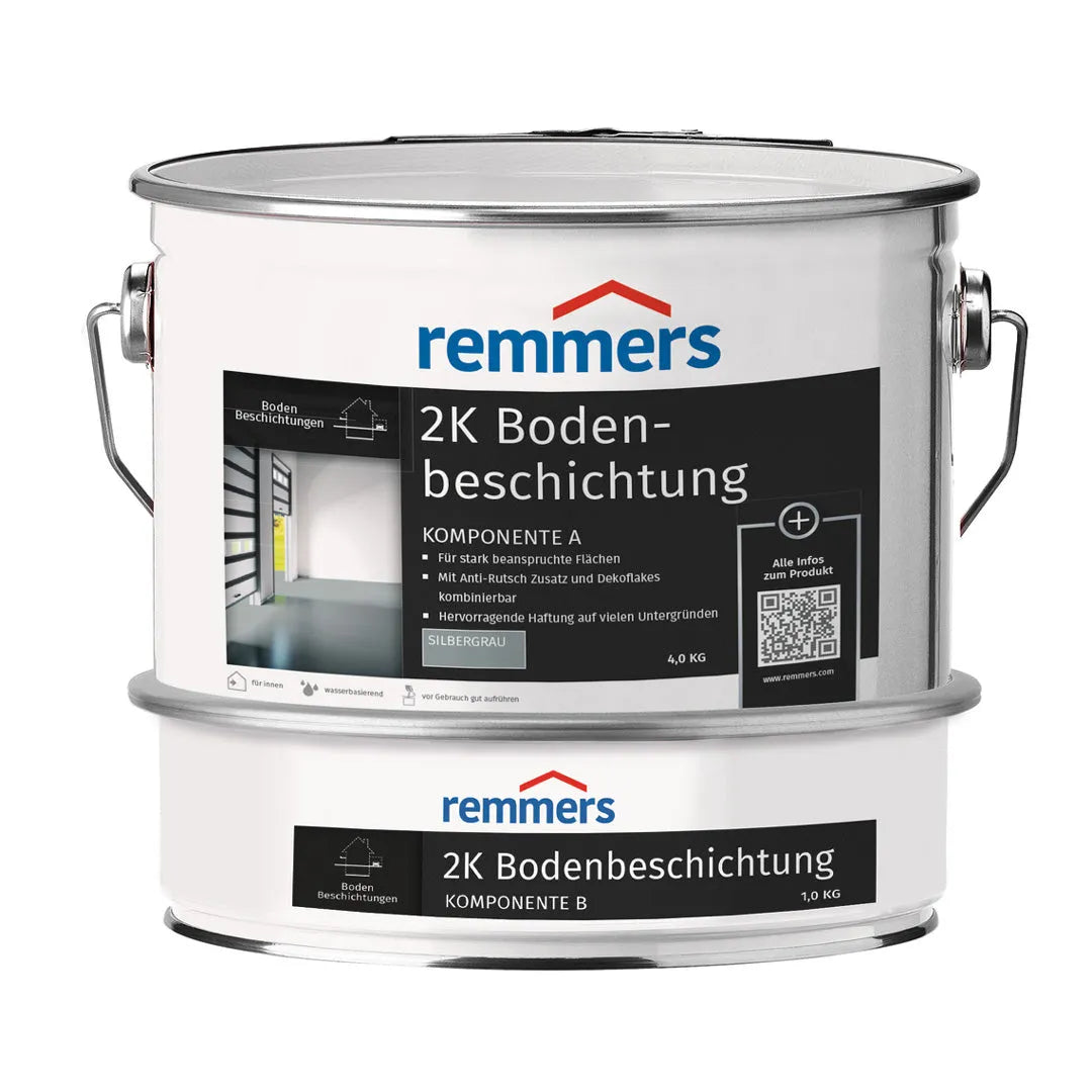 Remmers Bodenbeschichtung 2K Epoxidharz | 5kg für 25m² - RAL7001 Silbergrau