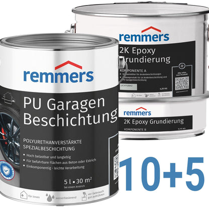 Garagenbodenbeschichtung Set von Remmers für 150qm