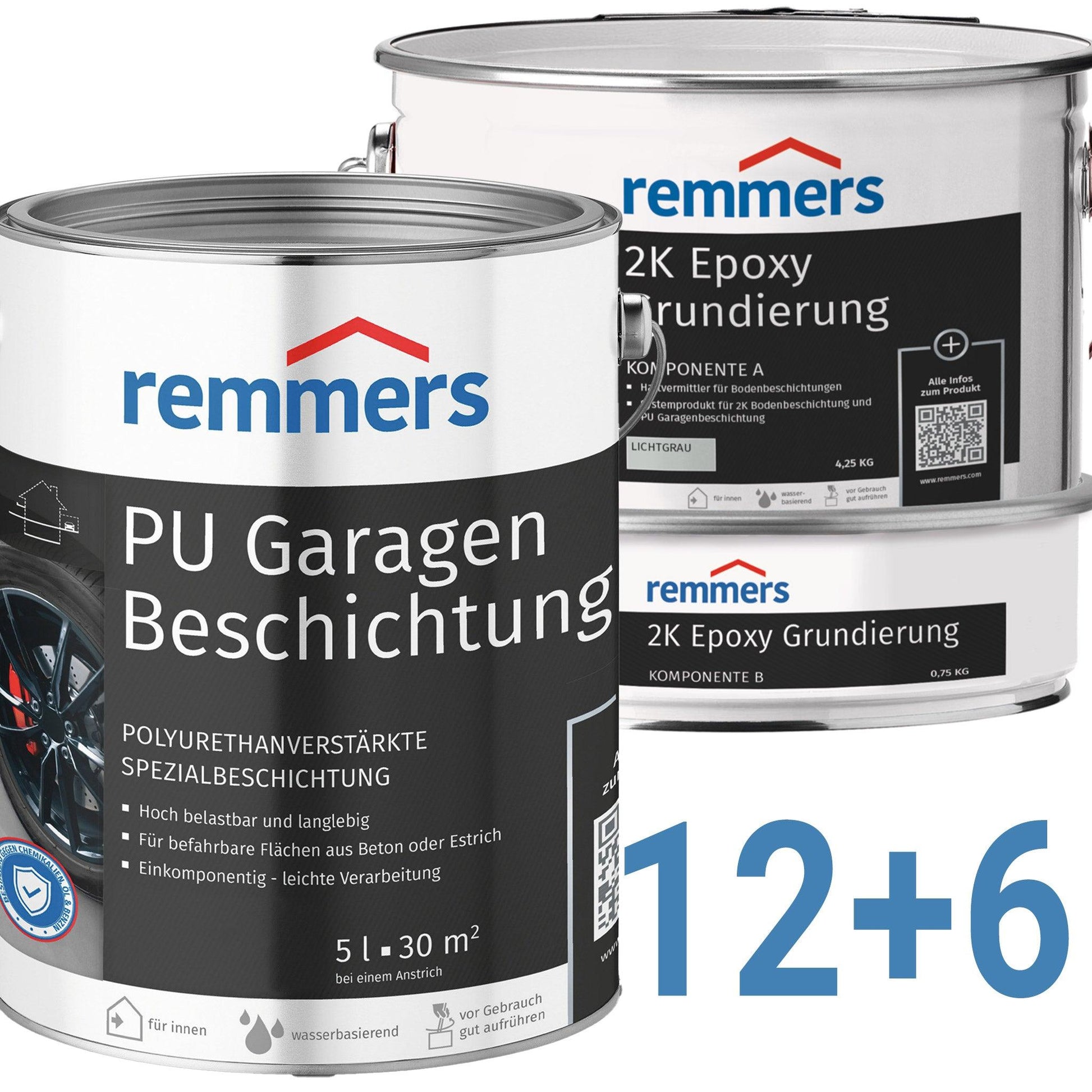 Garagenbodenbeschichtung Set von Remmers für 180qm