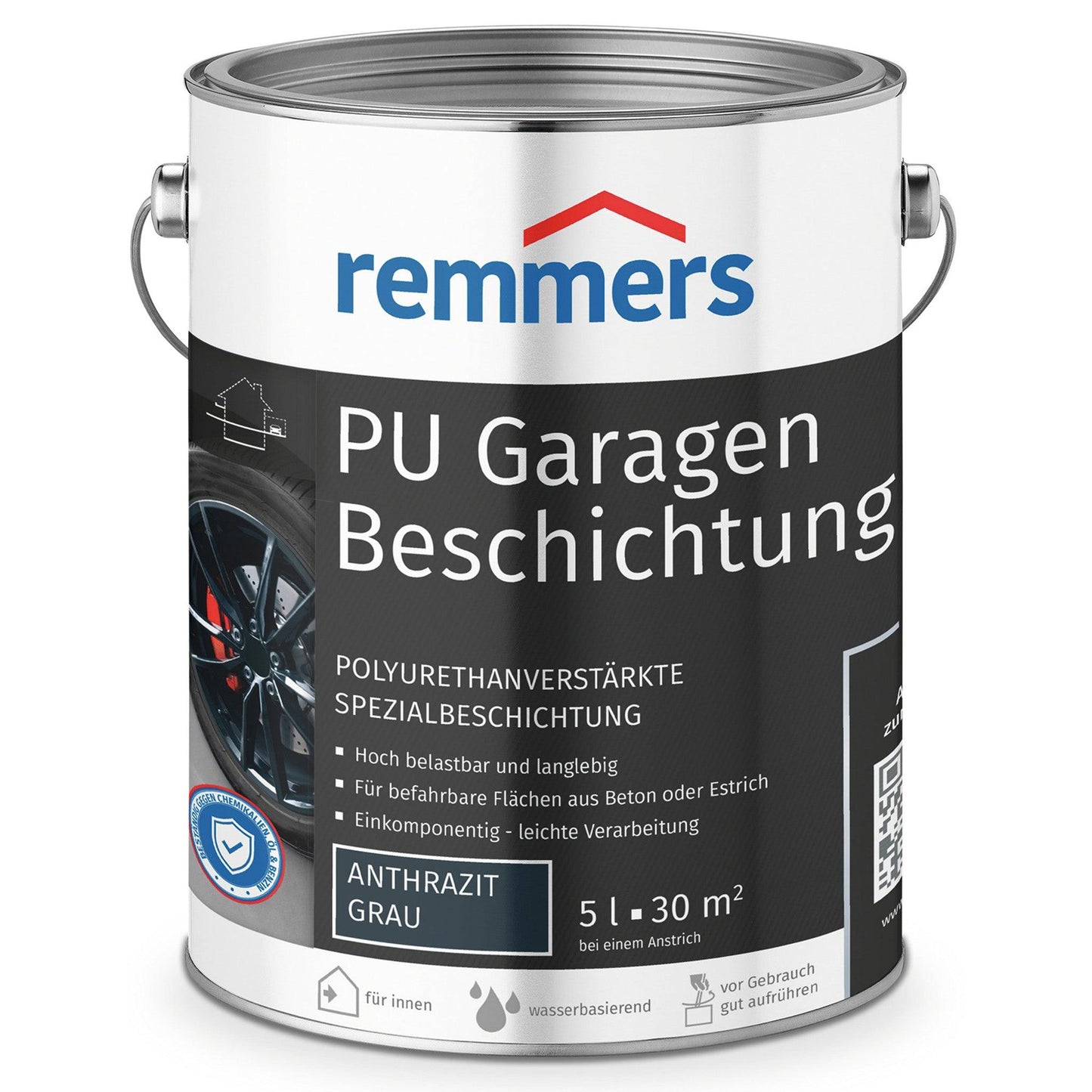 PU Garagenbeschichtung Anthrazitgrau von Remmers