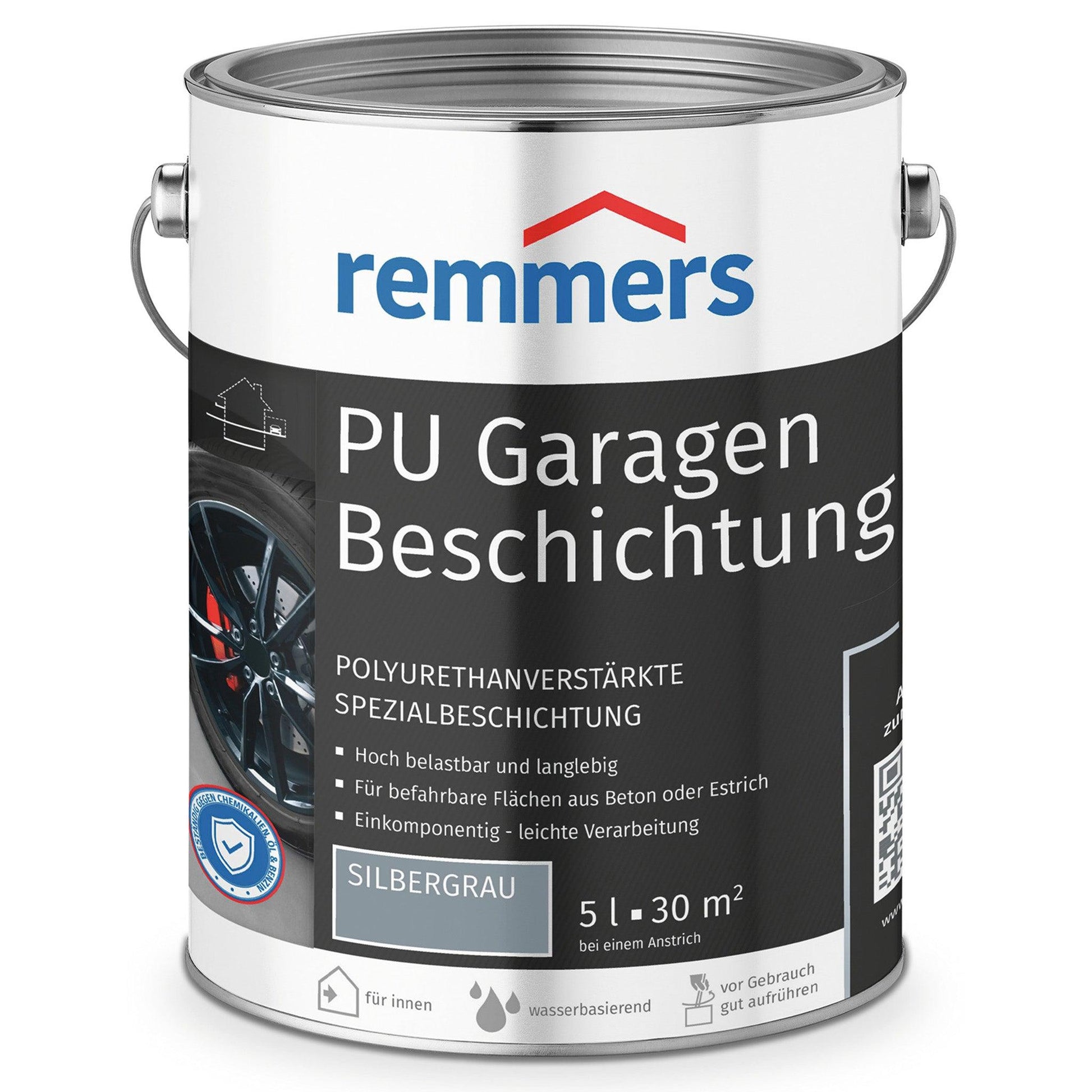 PU Garagenbeschichtung Silbergrau von Remmers